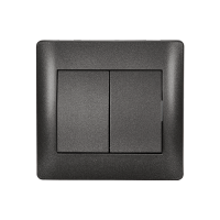 RHYME TWO BUTTONS TWO WAY SWITCH GRAPHITE METALLIC