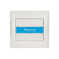 RHYMEDOOR BELL SWITCH WITH NAME CARD WHITE METALLIC