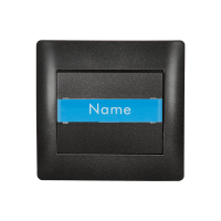 RHYMEDOOR BELL SWITCH WITH NAME CARD GRAPHITE METALLIC