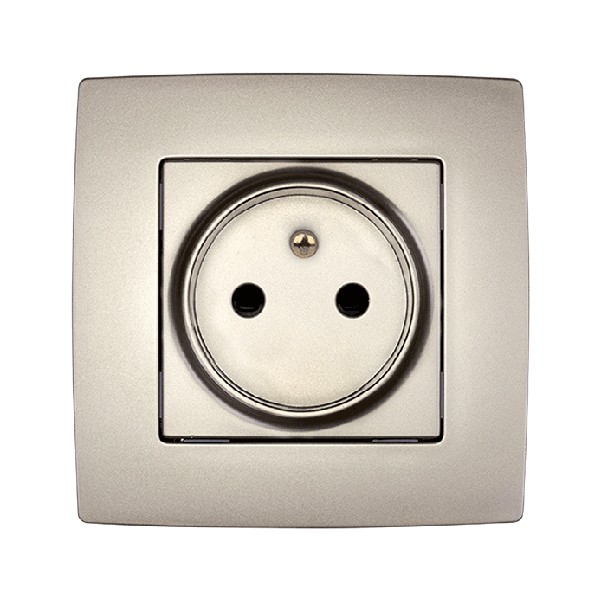 CITY FRENCH TYPE SOCKET CHAMPAGNE METALLIC WITH SCREW