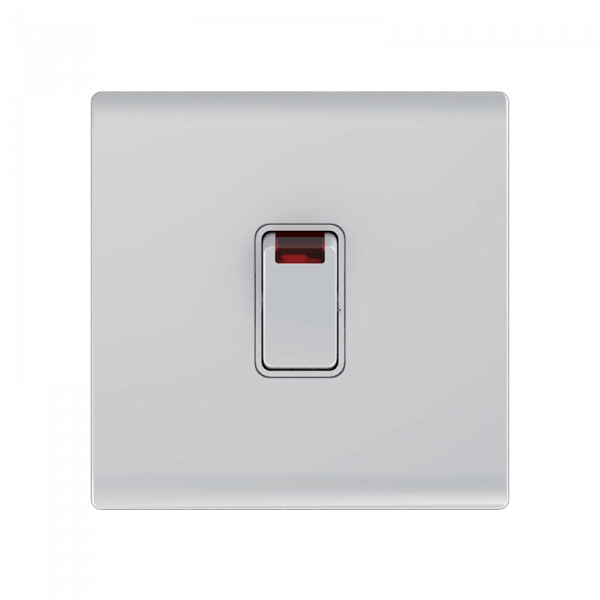 LONDON DOUBLE POLE SWITCH NEON 20A WHITE