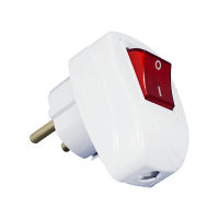 ELMARK PLUG WITH SWITCH 16А 2Р+Е LIGHTED WHITE