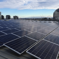 TIN ROOF MOUNTING STRUCTURE 15°, SET WITH SOLAR PANELS 560W FOR 15W                                                                                                                                                                                            