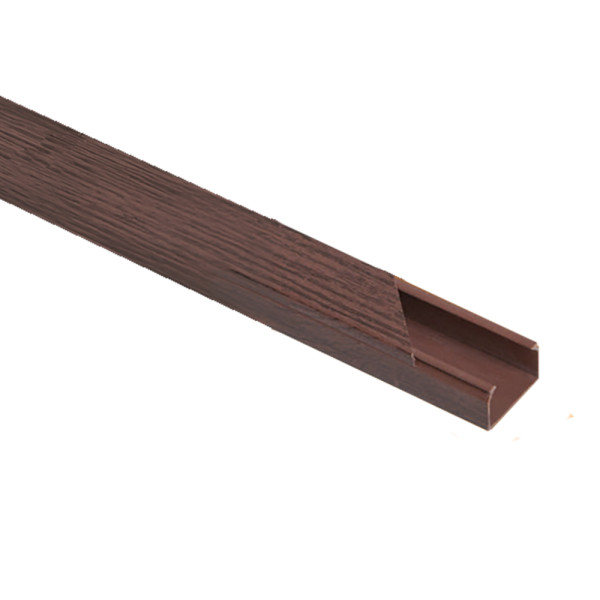 2m. 40x25 PLASTIC CABLE TRUNKING CT2 MAHOGANY                                                                                                                                                                                                                  