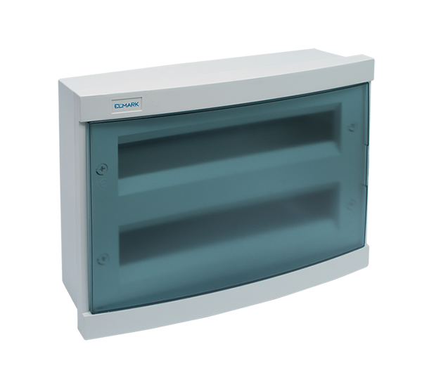 PLASTIC DISTRIBUTION BOX 28 WAY – BUILT-IN MOUNTING, BLUE COVER