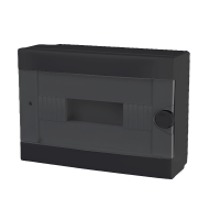 PLASTIC BOX FOR SURFACE MOUNTING 12 WAY, BLACK                                                                                                                                                                                                                 