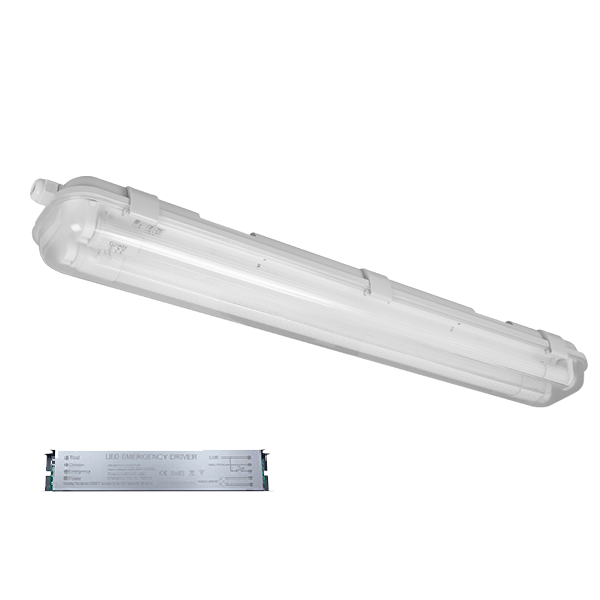 BELLA LUMINAIRE WITH LED TUBE(1200mm) 2X18W 4000K-4300K IP65 WITH BLOCK