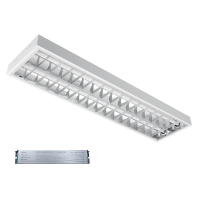 LENA-V WITH LED (1200MM) 2X18W 6400K RECESSED MOUNTING 1195X295mm WITH BLOCK