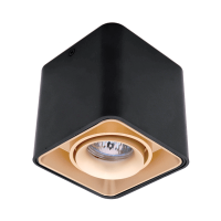 DL-044 SQUARE SINGLE DOWNLIGHT SURFACE MOUNTED GOLD/BLACK