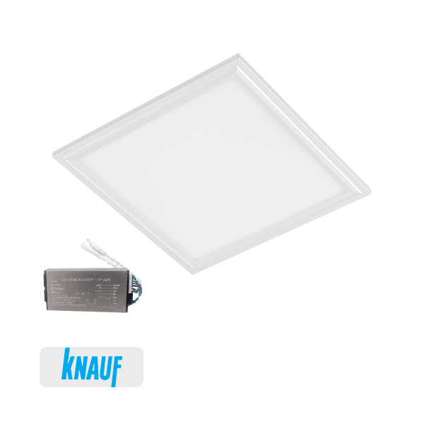 LED PANEL FOR DRYWALL 48W 6400K 595x595mm WHITE+EMERGENCY KIT