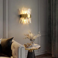 WILLIAM WALL LAMP 2XE14 GOLD/CRYSTALS