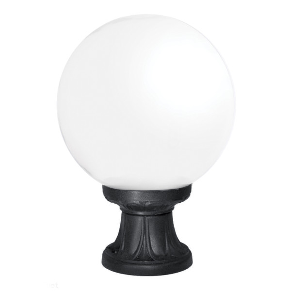 GLOBE 250 OPAL GARDEN FLOOR LAMP 1XE27 IP55 BLACK                                                                                                                                                                                                              