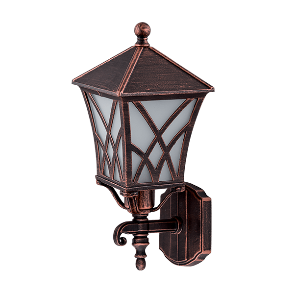 ALEK LANTERN UPWARD 1XE27 BLACK RED BRASS