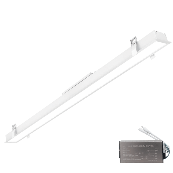 ELMARK LED PROFILE RECESSED 1500mm 50W 4000K WHITE + EMERGENCY KIT