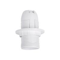LAMP HOLDER WITH PLASTIC COVER AND RING E14 WHITE