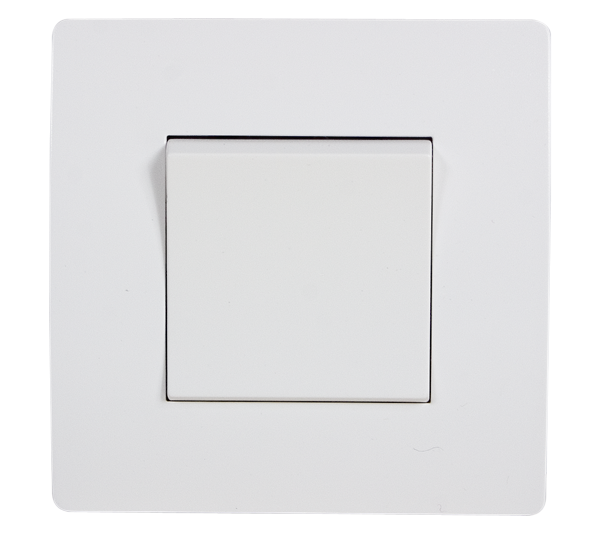 BASIC TG115 1 BUTTON CROSS WAY SWITCH WHITE