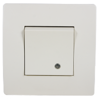BASIC TG114 1 BUTTON 1 WAY SWITCH WITH LIGHT WHITE