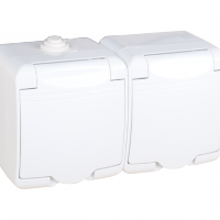 DOUBLE SOCKET WATERPROOF – WHITE COVER