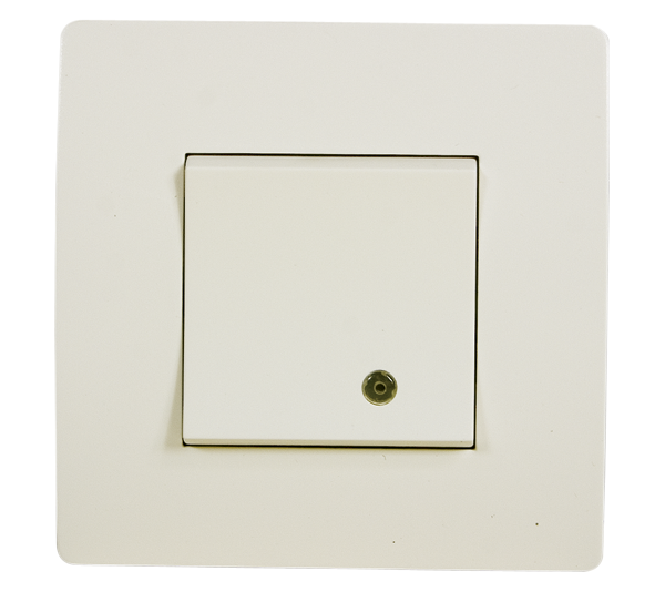 BASIC TG114 1 BUTTON 1 WAY SWITCH WITH LIGHT CREAM