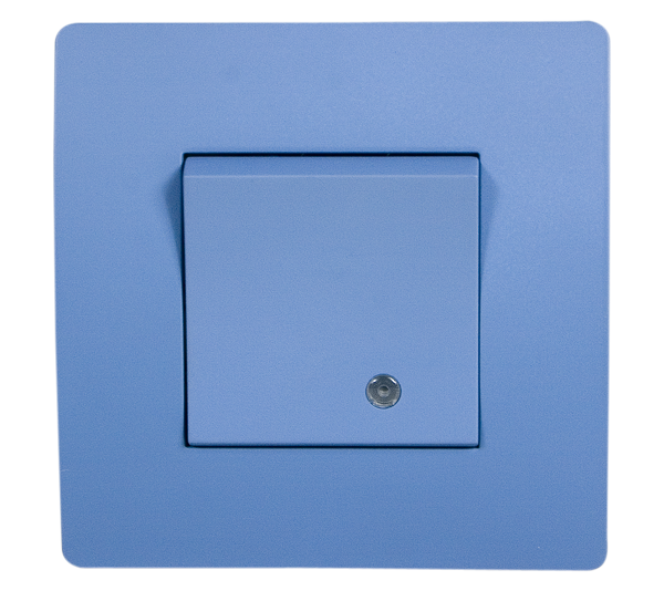 BASIC TG114 1 BUTTON 1 WAY SWITCH WITH LIGHT BLUE