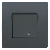 BASIC TG114 1 BUTTON 1 WAY SWITCH WITH LIGHT GRAPHITE