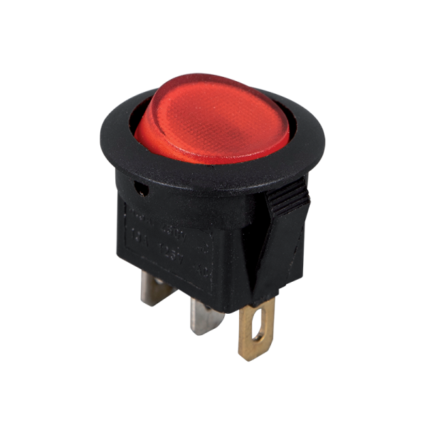 SWITCH ROUND MIRS-101-8C-3 6А ON-OFF WITH LIGHT            