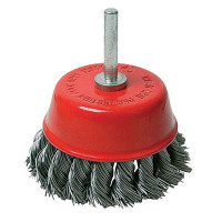 DRILL TWIST KNOT WIRE CUP BRUSH SHANK D75mm  