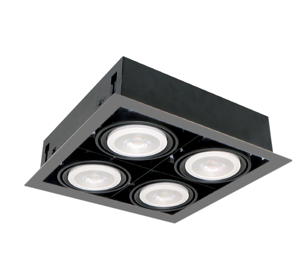 LED ACCENT FIXTURE QUAD410 10W 4XE27 4000K DARK GREY