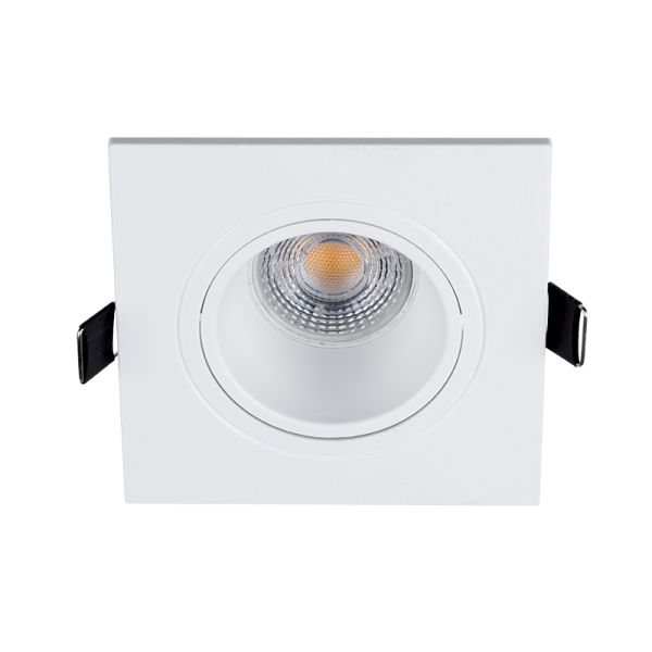 LED PLASTIC SQUARE SPOTLIGHT PAR 16 COB 7W 2700-3000K WHITE