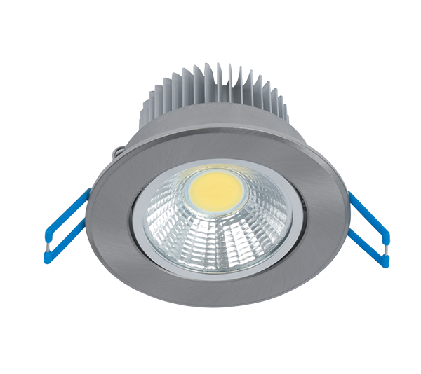 LSLCOB LED SPOTLIGHT 7W 2700K-3000K 230V SATIN NICKEL