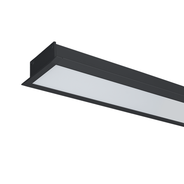 LED PROFILES RECESSED MOUNTING S77 64W 4000K 1500MM BLACK  