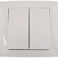SR-2504 2 BUTTONS 1 WAY SWITCH WHITE