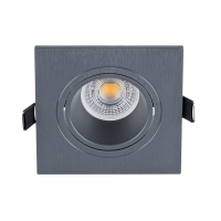 LED PLASTIC SQUARE SPOTLIGHT PAR 16 COB 7W 4000-4300K GRAPHITE