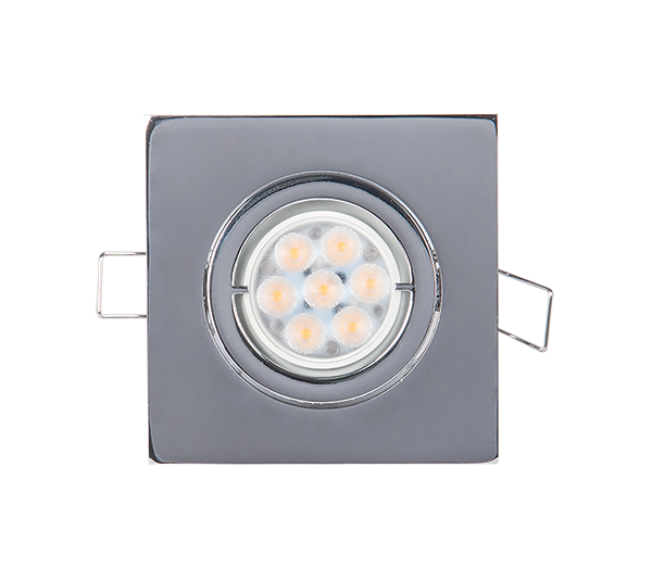 LED METAL SQUARE SPOTLIGHT HIGH POWER 6W 4000-4300K SATIN NICKEL