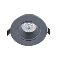 LED PLASTIC ROUND DOWNLIGHT WITH 6W GU10 6400K GRAPHITE