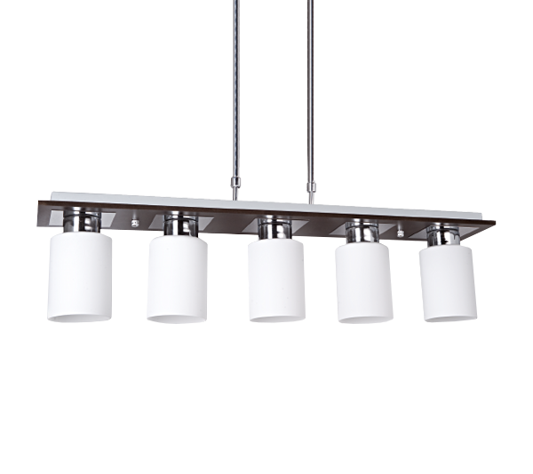 6545 ALBA CHANDELIER 5ХЕ27 WENGE L650XW150mm 