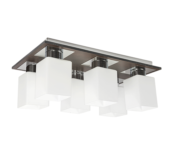 6546 ALBA CEILING LAMP 6ХЕ27 WENGE L500XW300mm 