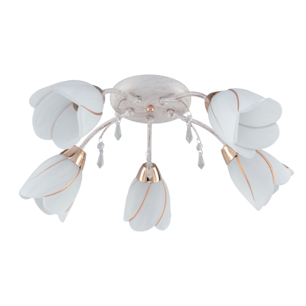TULIP CHANDELIER 5XE14 D500XH220MM     