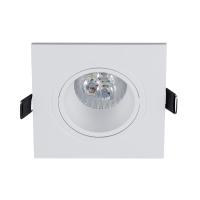 LED PLASTIC SQUARE DOWNLIGHT WITH 6W GU10 2700K WHITE