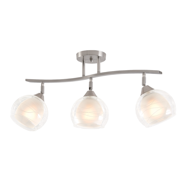 STACY CHANDELIER 3XE27 SATIN NIKEL