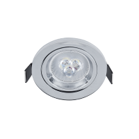 LED METAL ROUND DOWNLIGHT WITH 6W GU10 6400K CHROME