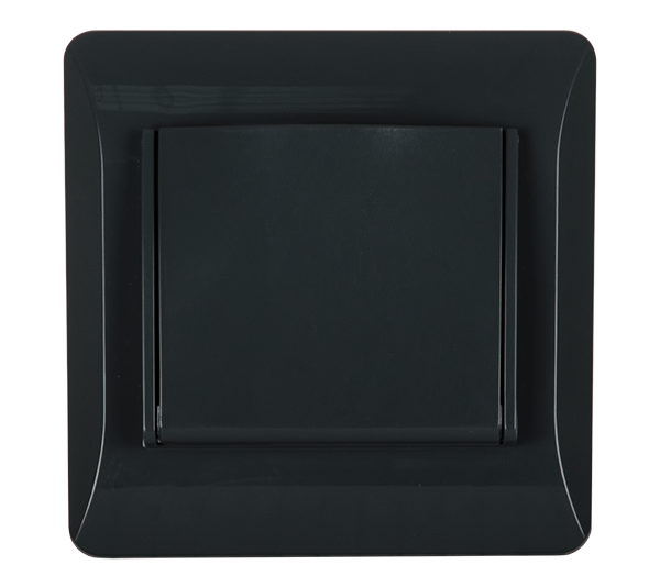 EL1629 PANEL WITH COVER PLATE FOR GERMAN TYPE SOCKET BLACK