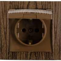 SR-2516 GERMAN TYPE SOCKET WITH COVER WENGE