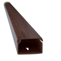 2M 12x12 PLASTIC CABLE TRUNKING CT2 DARK WALNUT