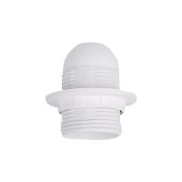 LAMP HOLDER WITH PLASTIC COVER AND RING E27 WHITE